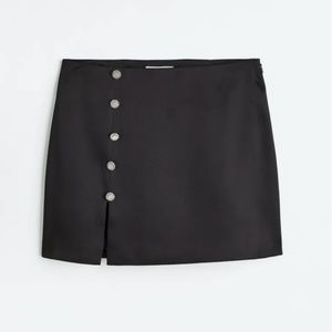 Mini Skirt Black & Rhinestone